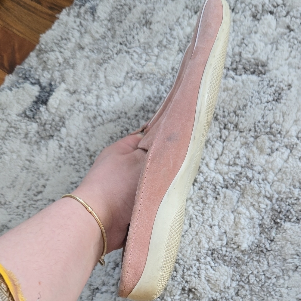 Prada Men's Pink Suede Loafers - Picture 10 of 12